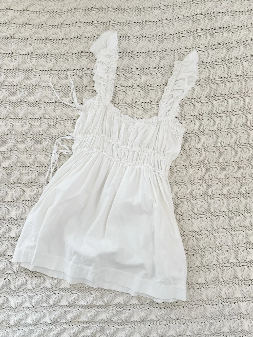 Free People claudette Ruffle Strap Mini Dress